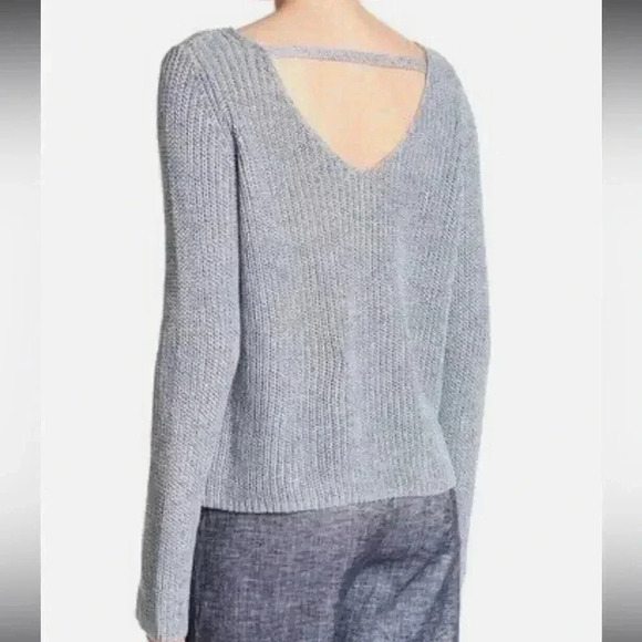 Theory Lalora linen blend sweater in light echo mix - Picture 2 of 7